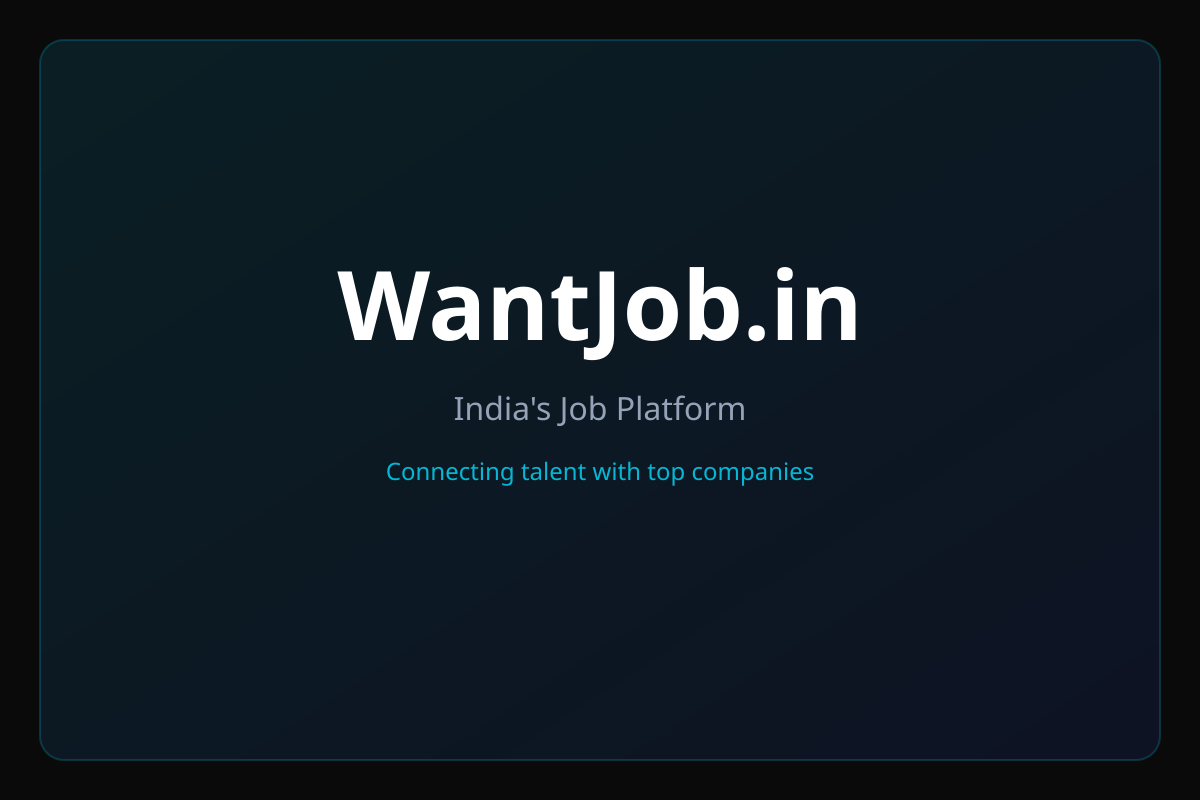 WantJob — India's job platform connecting talent with top companies